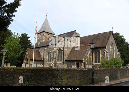 Dans l'église de St Marys St Mary Cray près de Orpington, Kent où l'enterrement doit avoir lieu pour cambrioleur Henry Vincent, qui a été poignardé par un pensionné lorsqu'il a brisé dans sa maison. Banque D'Images