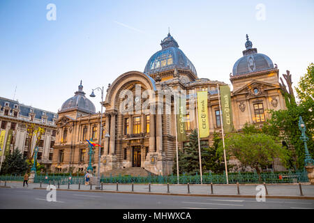 Bucarest, Roumanie - 28.04.2018 : Palais des dépôts et les envois à Bucarest Banque D'Images