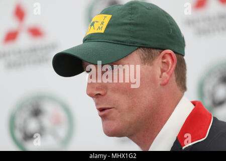 Oliver Townend pendant deux jours de la Mitsubishi Motors Badminton Horse Trials au Badminton Estate, Gloucestershire. ASSOCIATION DE PRESSE Photo. Photo date : Jeudi, 3 mai 2018. Voir PA story EQUESTRIAN Badminton. Crédit photo doit se lire : David Davies/PA Wire Banque D'Images