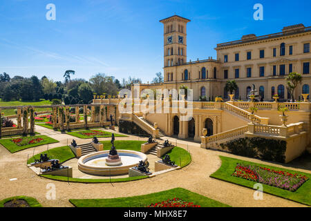 Osborne House sur l'île de Wight est l'ancienne résidence d'été de la reine Victoria et le Prince Albert. Banque D'Images