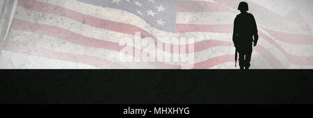 Image composite de low angle view of american flag Banque D'Images