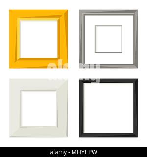 Ensemble de différents cadres pour photos et Photos Illustration de Vecteur