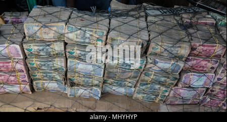 Somaliland shillings Currancy exchange point sur la rue de Hargeysa en Somalie Banque D'Images