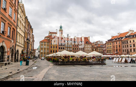 Place du marché de la vieille ville, Varsovie, Pologne Banque D'Images