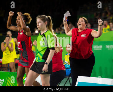 L'Australie v Angleterre Netball Médaille d Match-Commonwealth 2018 Jeux Banque D'Images