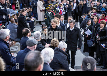 Deuil après attaque Van TorontoStrong : Premier Ministre Justin Trudeau, Gouverneur général de Julie Payette,Premier ministre Kathleen Wynne,maire John Tory,Toronto, Banque D'Images