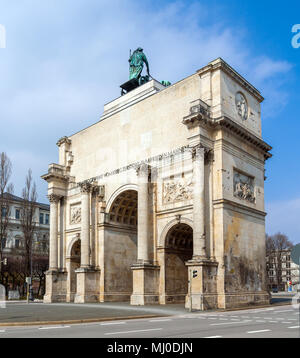 Siegestor (Porte de la Victoire) à Munich, Bavière - Allemagne Banque D'Images
