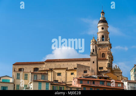 Basilique Saint-Michel-Archange à Menton - France Banque D'Images