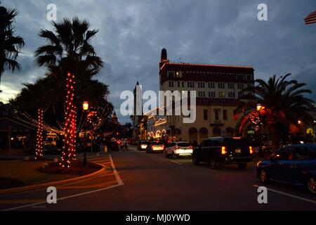 Fête annuelle des nuits de lumières à Saint Augustine, Floride USA-00 Banque D'Images