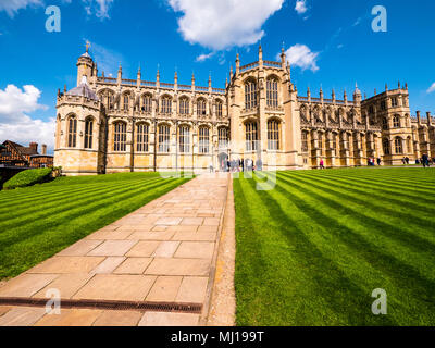 La Chapelle St Georges, l'emplacement de mariage royal en 2018, le château de Windsor, Windsor, Berkshire, Angleterre, RU, FR. Banque D'Images