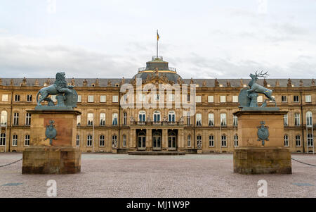 Neues Schloss (château neuf) à Stuttgart, Allemagne Banque D'Images