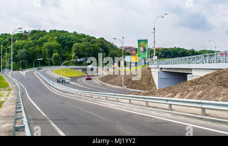 Road interchange à Kiev, Ukraine Banque D'Images