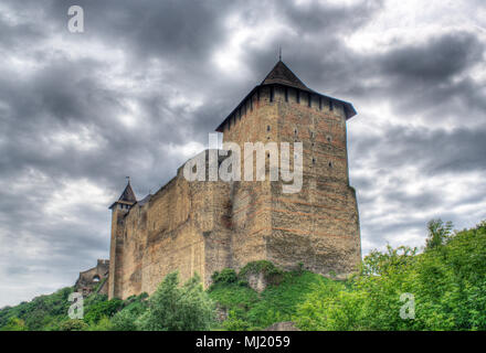 La forteresse de Khotin, Ukraine. Image HDR Banque D'Images