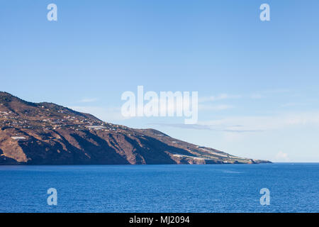 La Palma pointe. La vue de Santa Cruz vers la pointe sur l'île espagnole de La Palma. Banque D'Images