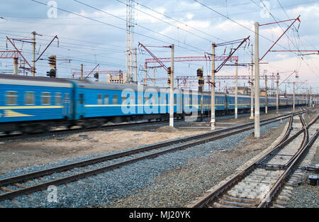 Passer la gare train Passanger Banque D'Images