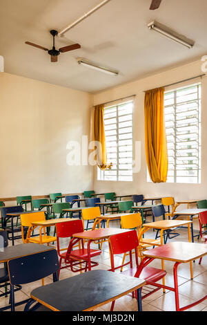 Classe d'une école dans le sud du Brésil. Concordia, Santa Catarina, Brésil. Banque D'Images