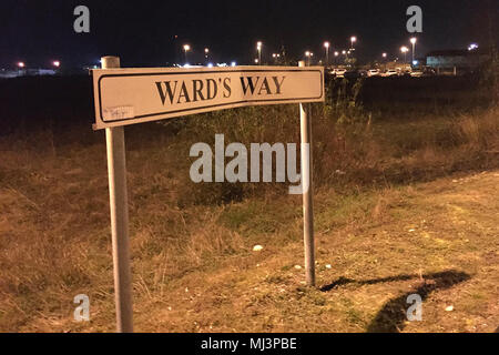 U.S. Air Force Tech. Le Sgt. Katie Ward, 633e Air Base Wing Public Affairs sous-officier responsable des opérations médias, a rencontré son futur chien de sauvetage sur une rue appelée "Ward's Way" lors d'un déploiement à Sarajevo, Bosnie-et-Herzégovine en 2014. Inspiré pendant le déploiement, Ward a créé une page Facebook et collecteurs en ligne, puis a créé une organisation à but non lucratif de son propre pour acheter de la nourriture, payer les factures vétérinaires et coordonner le déplacement de nouvelles maisons pour les rescapés des chiens. Image collection célébrant la bravoure Le dévouement et le sacrifice de l'engagement des Forces armées des États-Unis et du personnel civil. Banque D'Images