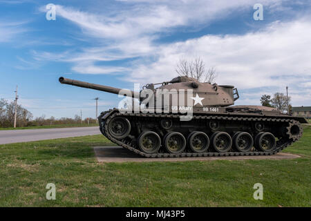 FORT LEONARD WOOD, MO-AVRIL 29, 2018 : Char moyen général Sherman M4A3E8 Banque D'Images