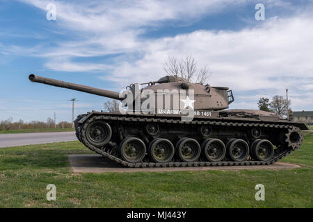 FORT LEONARD WOOD, MO-AVRIL 29, 2018 : Véhicule militaire M67A1 char lance flamme Banque D'Images