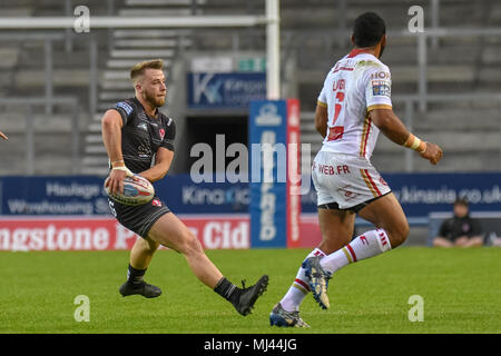 3 mai 2018, totalement méchants, stade St Helens, Angleterre ; Betfred Super League rugby, Round 14, St Helens v des Dragons Catalans ; Danny Richardson de St Helens Banque D'Images