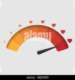 Love Meter, valentines day background. vector illustration Illustration de Vecteur