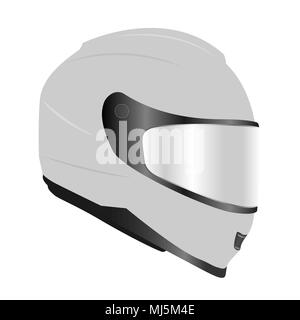 Course de moto 3D réaliste avec des casques pare-soleil en verre Illustration de Vecteur