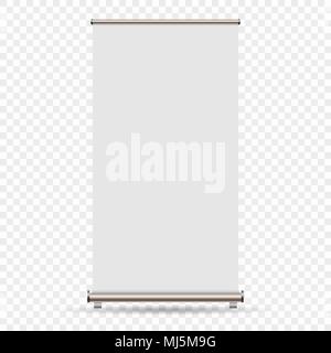 Roll up banner isolé sur fond transparent Illustration de Vecteur