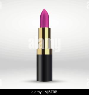 Le rouge à lèvres rouge isolé sur fond blanc Illustration de Vecteur