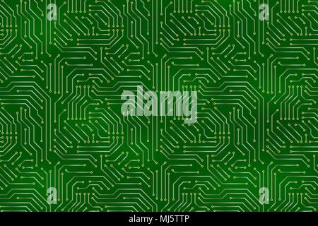 Arrière-plan de la carte mère de l'ordinateur avec la carte de circuit imprimé éléments électroniques. Modèle électronique puce pour la technologie informatique Illustration de Vecteur