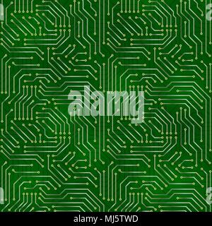 Arrière-plan de la carte mère de l'ordinateur avec la carte de circuit imprimé éléments électroniques. Modèle électronique puce pour la technologie informatique Illustration de Vecteur