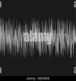 Les ondes sismiques d'onde sismique d'oscillation avec la fréquence et l'amplitude aléatoire Illustration de Vecteur