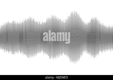 Les ondes sismiques d'onde sismique d'oscillation avec la fréquence et l'amplitude aléatoire Illustration de Vecteur