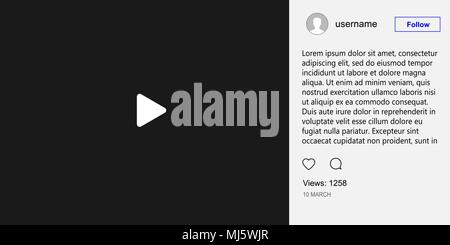 Lecteur vidéo médias sociaux Illustration de Vecteur