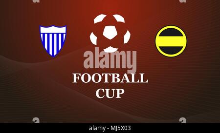 Match de football. Arrière-plan de soccer Illustration de Vecteur