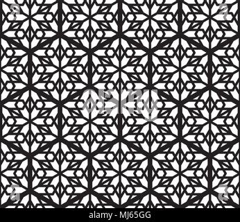 Motif géométrique transparente fondée sur des motifs traditionnels japonais Kumiko .Grille des hexagones de grande épaisseur. Illustration de Vecteur