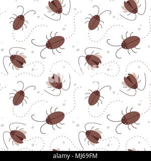 Vector illustration modèle transparent avec cafard Illustration de Vecteur