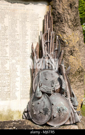 Memorial Monument Première Guerre des Boers, en Afrique du Sud, Deuxième Guerre Anglo-afghane, l'Afghanistan 1877 - 1881, Régiment royal de l'Artillerie, Larkhill, WILTSHIRE, fr Banque D'Images