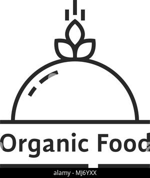 Aliments biologiques comme logo noir lave Illustration de Vecteur