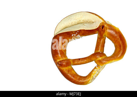 Le bretzel allemand typique cuit traditionnellement en Bavière et en Souabe. Banque D'Images