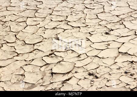 Désert de Mojave - fond de boue craquelée séchés dans la Death Valley National Park, California, USA. Banque D'Images