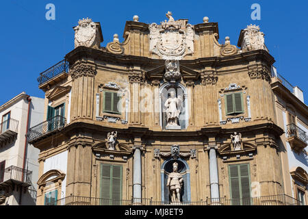 Quattro Canti, Palerme, Italie Banque D'Images