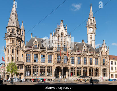 Gand, Belgique - Mai 4, 2018 : l'ancien bureau de poste dans le centre-ville de Gand Banque D'Images