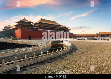 La Cité Interdite à Beijing, Chine. La cité interdite est un complexe de palais et célèbre destination dans le centre de Pékin, Chine. Banque D'Images