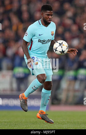 Samuel Umtiti Barcelone Rome les 10-04-2018 Stadio Olimpico Champions League, Quarti di Finale. AS Roma - Barcellona / AS Roma - Barcelone 3-0 Foto Luca Banque D'Images