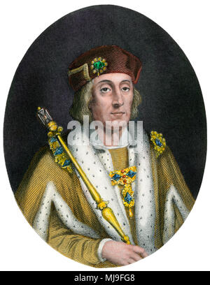 Henry VII, ou Henri Tudor, roi d'Angleterre 1457-1509. La gravure à la main, Banque D'Images