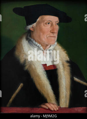 Christoph Amberger (ca. 1505-1561/62), Portrait de cosmographe et cartographe Sebastian Münster (1489-1552), ca. 1552. Kosmograph Sebastian Münster Banque D'Images