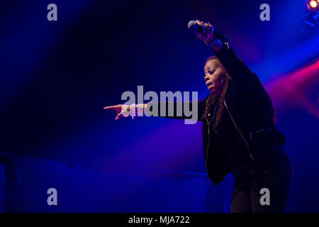 La Norvège, Bergen - 30 avril, 2018. Le chanteur et compositeur Robin S exécute un concert live pendant le We love the 90's Show à Bergenshallen à Bergen. (Photo crédit : Gonzales Photo - Jarle H. MEO). Banque D'Images