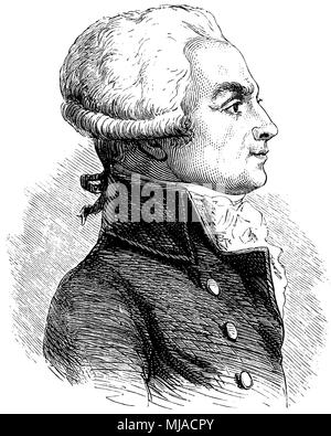 Maximilien Robespierre (né le 6 mai 1758 , décédé le 28 juillet, 1794 ), Banque D'Images