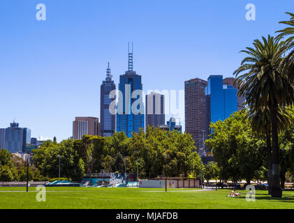 Skate parc à Alexandra Gardens, Melbourne, Victoria, Australie Banque D'Images