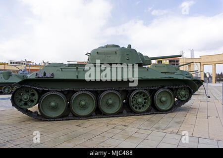 Verkhnyaya Pyshma, Russie - Mars 01, 2018 : char moyen soviétique T-34-76 (Modèle 1943) dans le musée de l'équipement militaire Banque D'Images